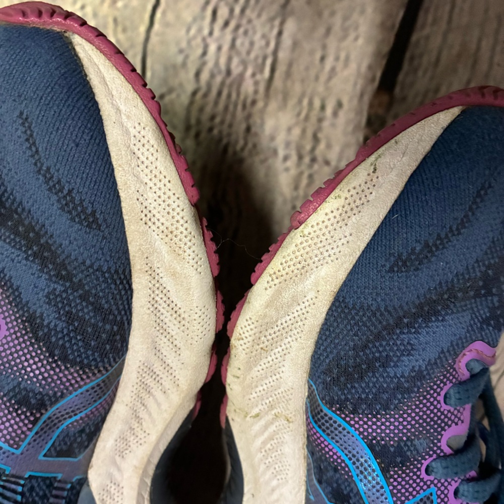 Asics Women's Gel Nimbus 23 'Grand Shark / Digital‎ Aqua' 1012A885 Shoes Sz7 GUC - Picture 8 of 10